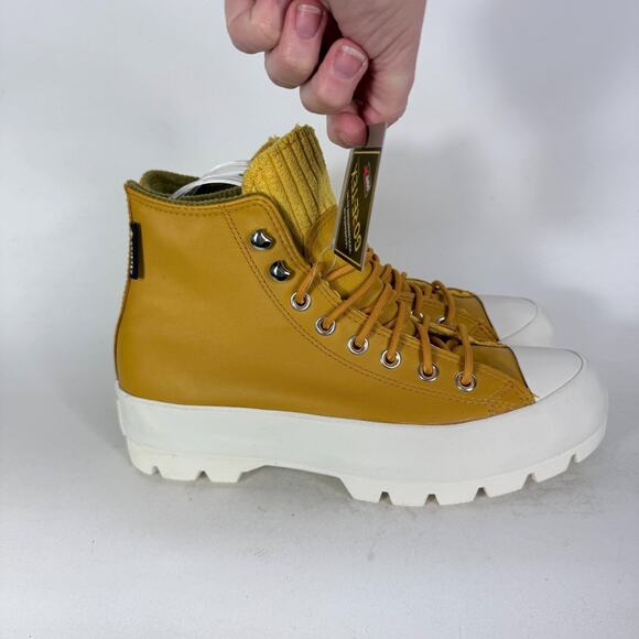 Converse Chuck Taylor All Star Boots Women's 9 Yellow Lace-Up High Top Shoes - Picture 2 of 11